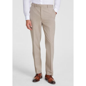 Calvin Klein Men Slim Fit Solid Dress Pants Tan Size 32X30